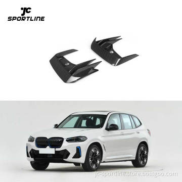 Prepreg Dry Carbon Fiber Front Bumper Canards Vent for BMW IX3 G08I 2023